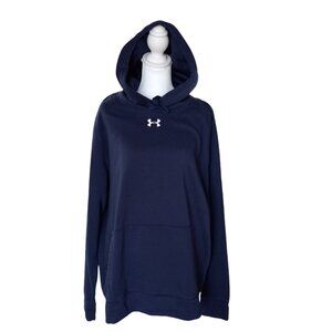 Under Armour navy loose pullover hoodie sweatshirt with front pocket men's L